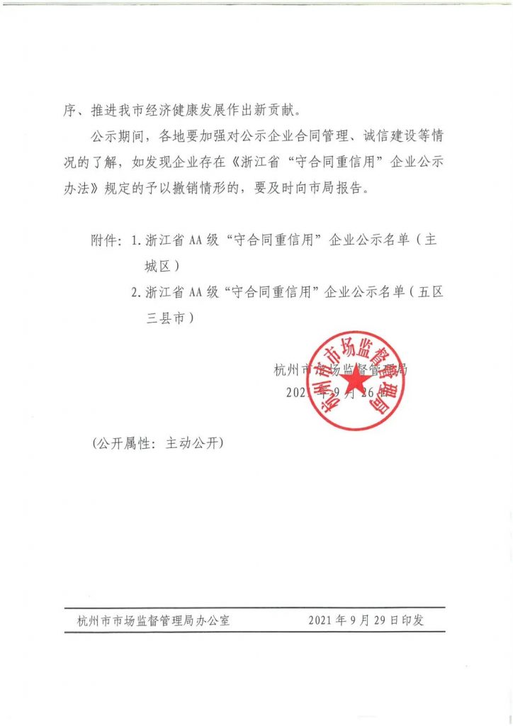 喜报： 一纸硬核的背书——三赢人力入选省AA级 “守合同重信用”企业